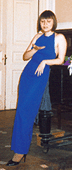 Камилла Кроуфорд - типичный образец носочно-чулочного изделия темно-голубого цвета (Вечкеме)
